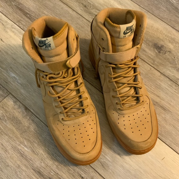 Nike Air Force 1 camel colored high tops. Size 12. - Picture 1 of 8